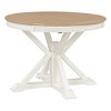 Wood Extendable Dining Table with Butterfly Leaf,MDF Dining Table for 4-6 with X-Base,Oval Dining Table for Kitchen or Dining Room-Coolbibila - 3 of 4