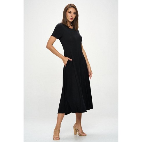 Midi t shirt dress with clearance pockets