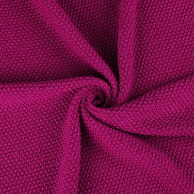 Fuchsia Soft Knit Cotton 50"x60" Lightweight Throw Blanket