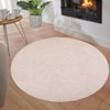 Solid Modern Washable Low Pile Area Rug with Rubber Backing - 2 of 4