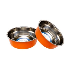 Country Living Set of 2 Heavy Gauge Stainless Steel Dog Bowls - Non-Skid, Durable & Rust-Resistant - 1 of 4