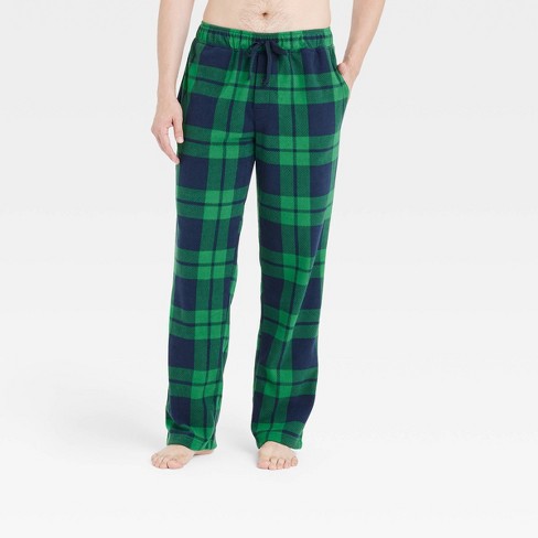 Men's Big & Tall Plaid Microfleece Pajama Pants - Goodfellow & Co™ Dark  Green Mt : Target