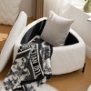 Set of 2 Upholstered Storage Ottoman Footrest Shoe Changing Stool Coffee Side Table with Reversible Lid, Ivory/Light Camel/Black-ModernLuxe - 4 of 4