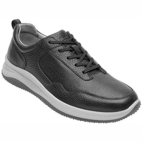 Flexi Men's Black Leather Casual Sneakers 410701 - image 1 of 4