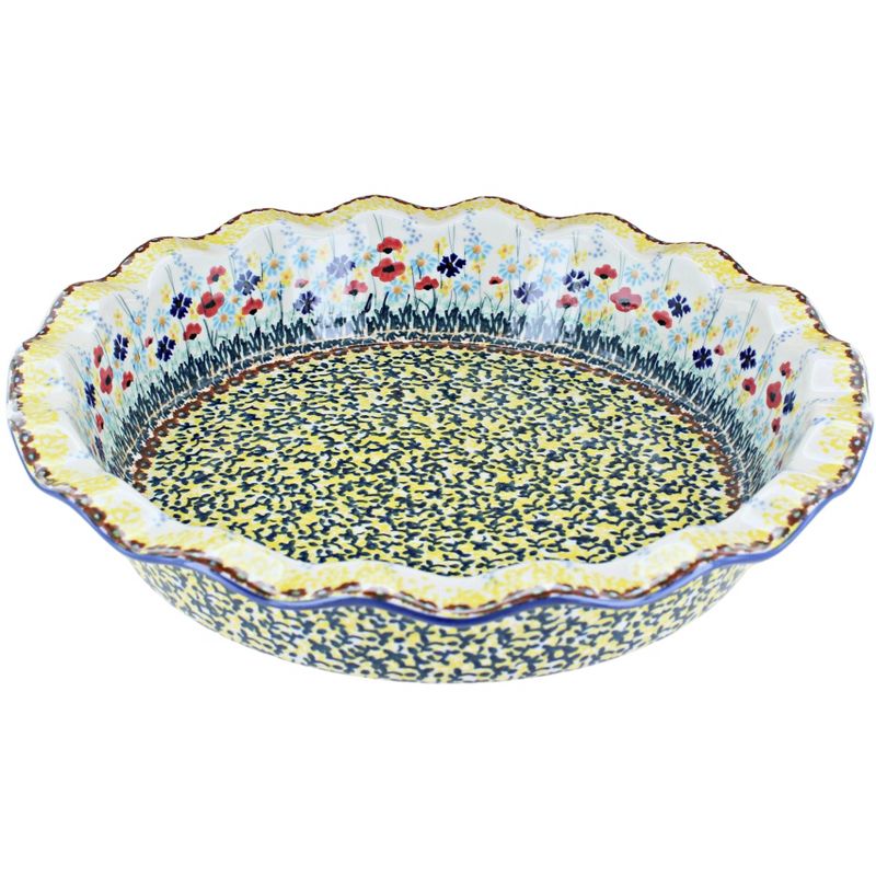 Blue Rose Polish Pottery Z159 Manufaktura Pie Plate, 1 of 2