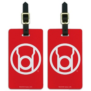 Green Lantern Blackest Night Red Lantern Logo Luggage ID Tags Set of 2 - 1 of 4