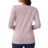 Womens Waffle Knit Top V Neck Long Sleeve Henley Shirts Button Up Fall T Shirt - 2 of 3