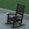 Emma and Oliver Contemporary Rocking Chair, All-Weather HDPE Indoor/Outdoor Rocker - 4 of 4