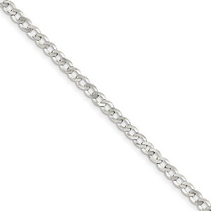 Black Bow Jewelry 4.5mm Sterling Silver Solid Flat Curb Chain Bracelet - 1 of 3