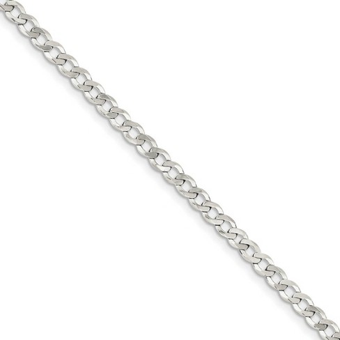 Black Bow Jewelry 4.5mm Sterling Silver Solid Flat Curb Chain Bracelet - image 1 of 3