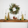 Northlight Ornaments and Berries Glittered Artificial Christmas Wreath - 24" - Unlit - 2 of 4