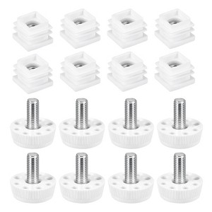 Unique Bargains Plastic Non-Skid Adjustable Square Insert  Furniture Leveling Feet - 1 of 4