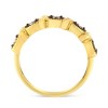 10K Yellow Gold Over Silver Miracle-Set 1/4 Cttw Diamond 5-Stone Ring Band - 2 of 4