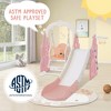 4 in 1 Toddler Slide Swing Set, Freestanding Slide Climber Playset with Basketball Hoop, Indoor Outdoor Playground Equipment, for Kids Gifts - 3 of 4