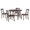 NicBex Round Dining Table Set for 4 Rustic Dining Room Table with MDF Tabletop and 4 Wooden Chairs for Kitchen - 4 of 4