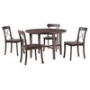 NicBex Round Dining Table Set for 4 Rustic Dining Room Table with MDF Tabletop and 4 Wooden Chairs for Kitchen - image 4 of 4