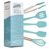 COOK WITH COLOR SILICONE MINI KITCHEN UTENSIL SET OF 5 AQUA - 3 of 4