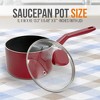 NutriChef Saucepan Pot with Lid - Non-stick High-Qualified Kitchen Cookware with See-Through Tempered Glass Lids, 2 QT. - 2 of 4