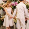 Hope & Henry Girls' Sleeveless Ruched Bodice Party Dress, Kids - 2 of 4