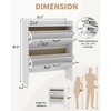COZONY Narrow Shoe Storage Cabinet for Entryway with 2 Flip-Up Drawers, Slim Freestanding Shoe Organizer Rack, Hidden Shoe Cabinet - 2 of 4