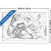 Trends International Marvel Sketch - Hulk vs. Fantastic Four Framed Wall Poster Prints - 3 of 4