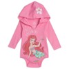 Disney Cinderella Princess Belle Princess Ariel Baby Girls 3 Pack Bodysuits Newborn to Infant - 4 of 4