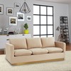 LeisureMod Nervo Mid-Century Modern Sofa Upholstered in Velvet with Gold Frame - 2 of 4