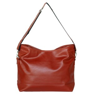 Slickblue Glamorous Brown Faux Leather Handbag with Three Zipper Pockets, Double Handles, Women’s Fashion Bag - 1 of 2