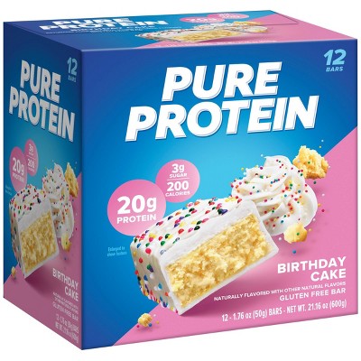 Pure Protein 20g Protein Bar - Birthday Cake - 12ct_2