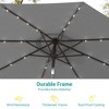 Sonkuki 9 ft Outdoor LED Round Solar Lighted Patio Market Umbrella W/Tilt, UV-Resistant Fabic for Backyard, Garden - 3 of 4
