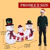 SEVOBAL Inflatable Holiday Decorations 6.2FT Christmas Inflatable Decoration, Inflatable Snowman Family with Bunting, Multicolored, 72.8"*29.5"*49.2" - 2 of 4