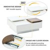 NicBex Modern Square Wood Coffee Table with Storage,Movable Top & Hidden Drawers,High Gloss Center Table for Living Room - 4 of 4