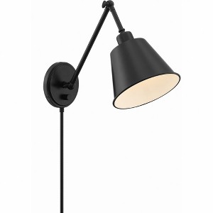 Crystorama Lighting Mitchell 1 - Light Swing Arm Lamp in  Matte Black - 1 of 2