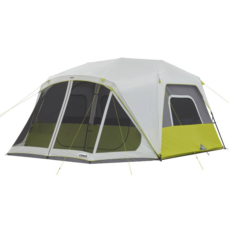 Core Equipment 10 Person Instant Cabin Tent with Screen Room - Green, 1 of 10