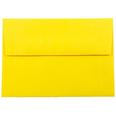 JAM Paper 4Bar A1 Colored Invitation Envelopes 3.625 x 5.125 Yellow Recycled 15801