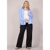 Women's Long Sleeve Button-Up Poplin Shirt | Motherhood Maternity - 4 of 4