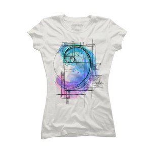 Junior's Design By Humans Fibonacci By timea T-Shirt - 1 of 3