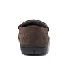 Lands' End Men's Flannel Lined Suede Slip On Moccasin Slippers - 4 of 4