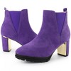 Perphy Women's Platform Round Toe Chunky Heels Ankle Chelsea Boots - 2 of 3