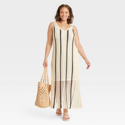 A New Day Women's Open Work Pointelle Dress Maxi Sundress - Picture 25 of 26