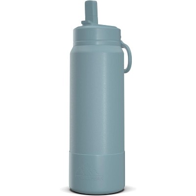 Hydrapeak Sport Stainless Steel Insulated Water Bottle With Spill Proof Straw Lid And Matching Rubber Sport Boot