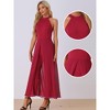 INSPIRE CHIC Women's Sleeveless Halter Neck Elegant Wedding Cocktail Dressy Jumpsuits - 2 of 4