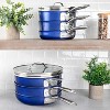 Granitestone Blue 15 Piece Stackmaster Nonstick Cookware Set with Glass Lids - image 4 of 4