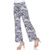 Women's Floral Paisley Wide Leg Palazzo Pants - White Mark - 3 of 4