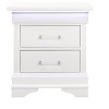 Vynxaria Charlston White Nightstand with LED Lighting ¨C Stylish, Functional, and Spacious 2-Drawer Design for Modern Bedrooms - 2 of 4