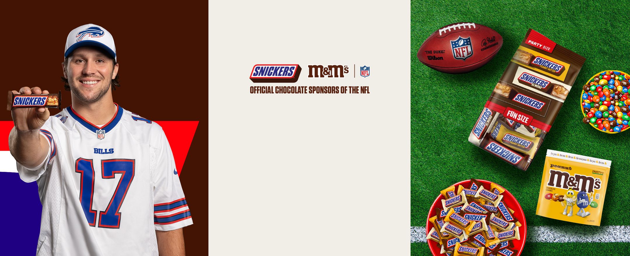 Snickers M&M'S, NFL, Official Chocolate sponsors of the NFL