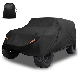 Unique Bargains SUV Car Cover Fit for Jeep Wrangler JK 4 door 2007-2017 Outdoor Waterproof Sun Dust Wind Snow Protection 210D Oxford - 1 of 4