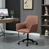 NicBex Adjustable Office Chair Modern Tufted Microfiber Computer Chair with 5 Casters and Fixed Padded Arms for Office, Study, Living Room - 2 of 4