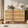 Dresser for Bedroom with 6 Drawer , Wooden Chest of Drawers for Closet,Large Double Dresser with Deep Drawers, for Living Room, Hallway - 3 of 4