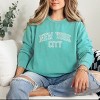 Simply Sage Market Embroidered New York Varsity Garment Dyed Sweatshirt - 2 of 4